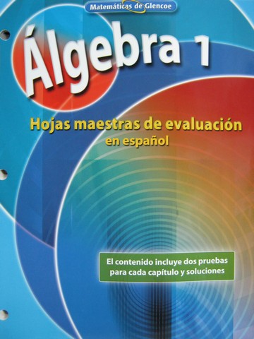 (image for) Algebra 1 Hojas maestras de evaluacion en espanol (P) - Click Image to Close