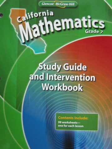 (image for) California Mathematics 7 Study Guide & Intervention WB (P)
