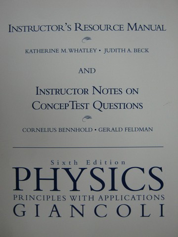 (image for) Physics 6th Edition Instructor's Resource Manual (TE)(P)