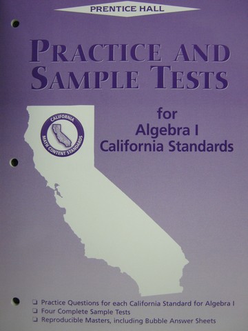(image for) Algebra 1 Practice & Sample Tests California Standards (P)