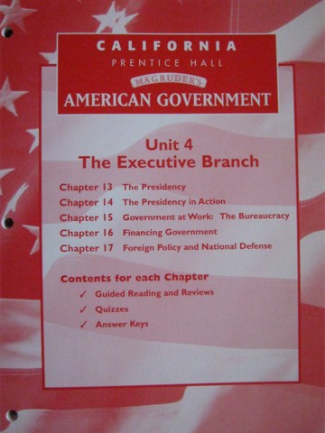 (image for) Magruder's American Government Unit 4 Resources (CA)(P)