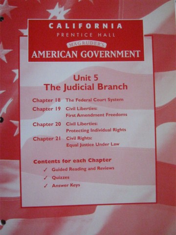 (image for) Magruder's American Government Unit 5 Resources (CA)(P)