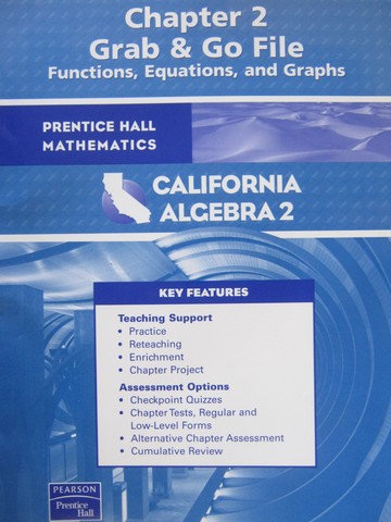 (image for) California Algebra 2 Chapter 2 Grab & Go Files (CA)(P) - Click Image to Close