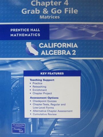 (image for) California Algebra 2 Chapter 4 Grab & Go Files (CA)(P)