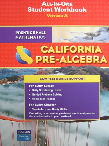 (image for) California Pre-Algebra All-in-One Student Workbook A (CA)(P)