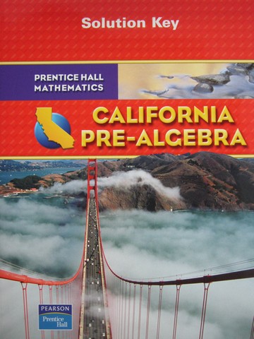 (image for) California Pre-Algebra Solution Key (CA)(P)