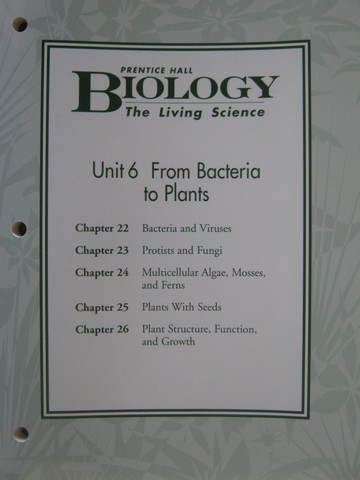 (image for) Biology The Living Science Chapter Resources Unit 6 (P) - Click Image to Close
