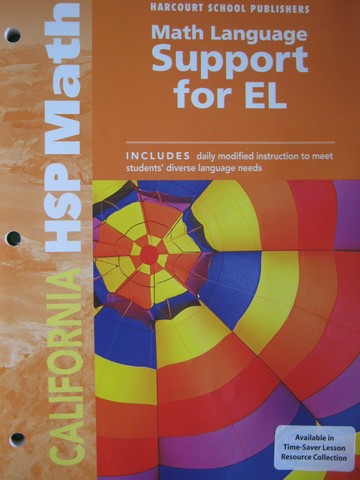 (image for) California HSP Math 5 Math Language Support for EL (CA)(P)