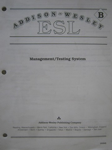 (image for) Addison-Wesley ESL B Management Testing System (P) by Linse,