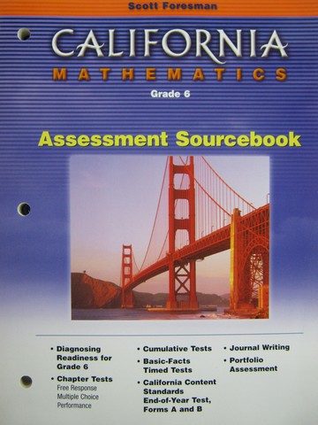 (image for) California Mathematics 6 Assessment Sourcebook (CA)(P)