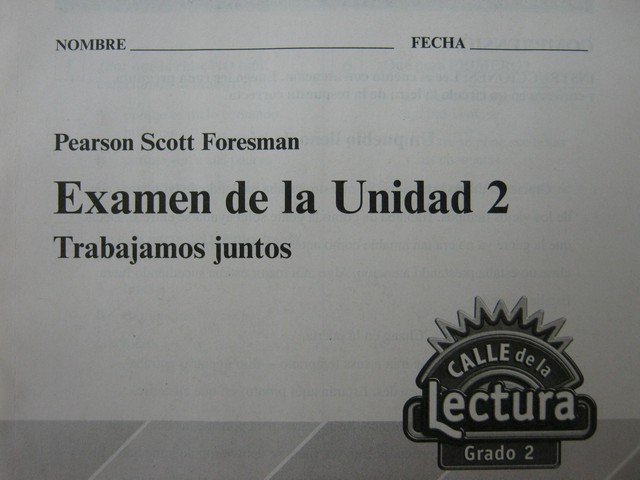 (image for) Calle de la Lectura 2 Examen de la Unidad 2 (P) - Click Image to Close