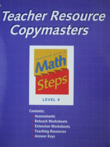 (image for) Math Steps 4 Teacher Resource Copymasters (TE)(P)