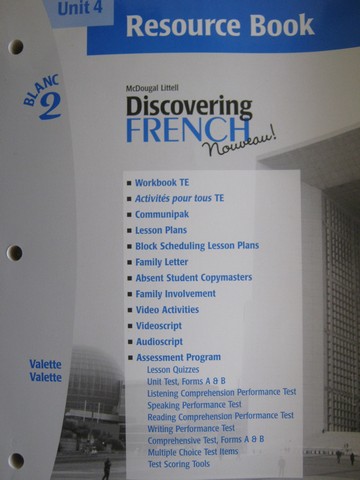 (image for) Discovering French Nouveau! Blanc 2 Unit 4 Resource Book (P)