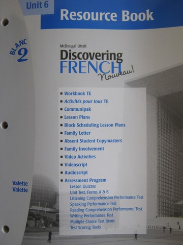 (image for) Discovering French Nouveau! Blanc 2 Unit 6 Resource Book (P)