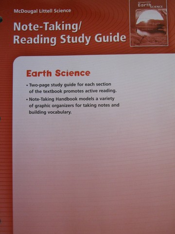 Earth Science Note-Taking Reading Study Guide (P) [0618485260] - $4.95