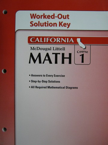 (image for) Math Course 1 Worked-Out Solution Key (CA)(P)
