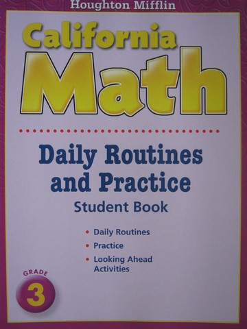 (image for) California Math 3 Daily Routines & Practice Student Book (CA)(P)