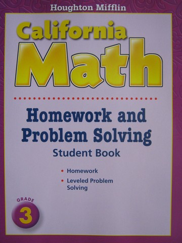 (image for) California Math 3 Homework & Problem Solving (CA)(P)