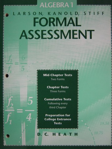 Worksheets D.c Heath And Company Worksheets d c heath and company k 12 quality used textbooks 1 0669299391 algebra formal assessment p by patterson wedzikowski