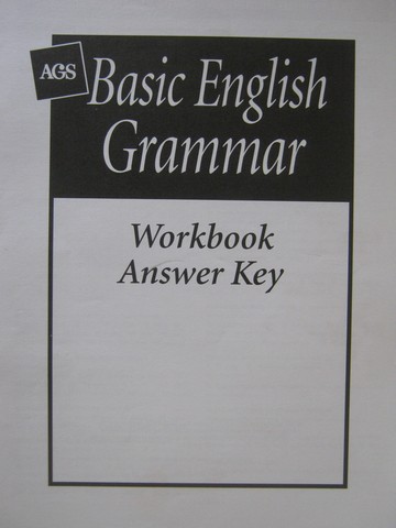 (image for) AGS Basic English Grammar Workbook Answer Key (P)
