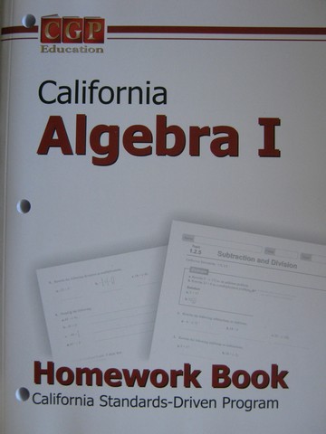 (image for) CGP California Algebra 1 Homework Book (CA)(P) - Click Image to Close