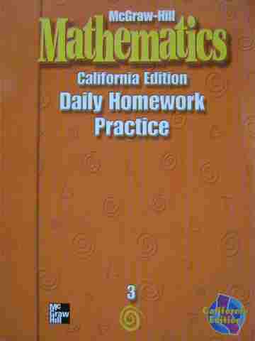 (image for) McGraw-Hill Mathematics 3 Daily Homework Practice (CA)(P)