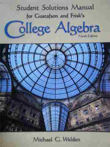 (image for) College Algebra 9th Edition Student Solutions Manual (P)