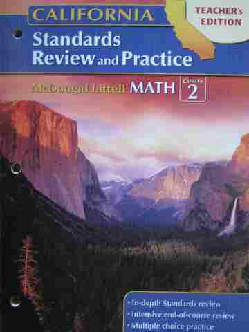 (image for) Math Course 2 California Standards Review & Practice TE (P)