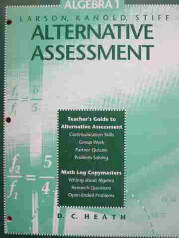 (image for) Algebra 1 Alternative Assessment (P) by Karen Norwood-Hernandez