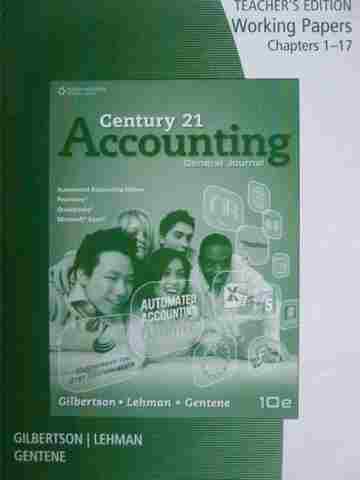 (image for) Century 21 Accounting 10th Edition Working Papers 1-17 TE (P)