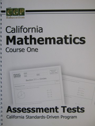 (image for) CGP California Mathematics Course 1 Assessment Tests (Spiral) - Click Image to Close