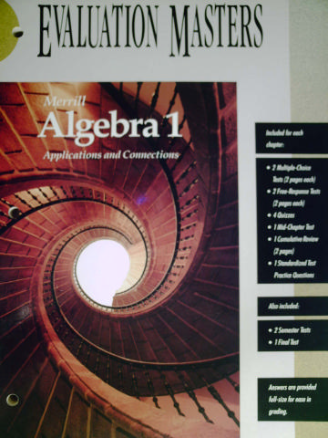 (image for) Merrill Algebra 1 Applications & Connections Evaluation Maste(P)