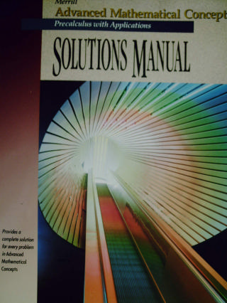 (image for) Advanced Mathematical Concepts Solutions Manual (P)