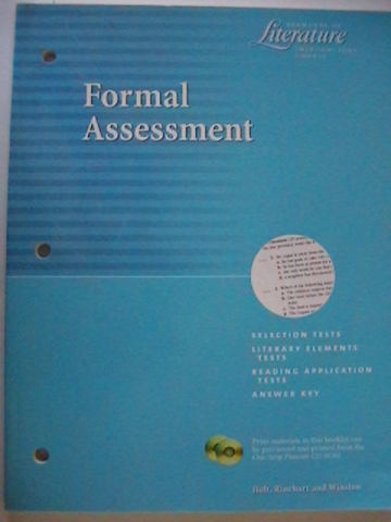(image for) HRW ELEMENTS OF LITERATURE INTRO CRS FORMAL ASSESSMENT (P)