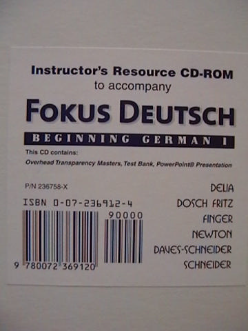 (image for) FOKUS DEUTSCH BEGINNING GERMAN 1 IR CD-ROM (TE)(CD)
