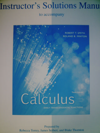 (image for) Calculus Early Transcendental Function 3e ISM (TE)(P) by Torrey/