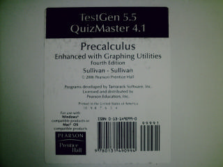 (image for) Precalculus w/Graphing 4e TestGen 5.5/QuizMaster 4.1 (CD)