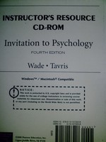 (image for) Invitation to Psychology 4th Edition Instructor's Resource (CD)