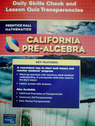(image for) California Pre-Algebra Daily Skills Check & Lesson Quiz Trans(P)