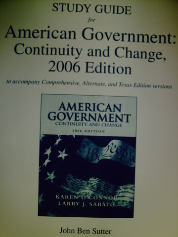 (image for) American Government Continuity & Change 2006e Study Guide (P)