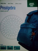 (image for) Prealgebra 4th Edition AIE (TE)(P) by Blair, Tobey, & Slater