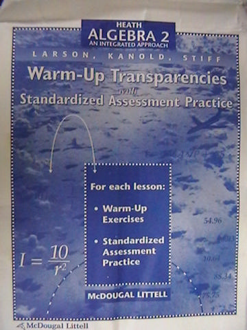(image for) Heath Algebra 2 Warm-Up Transparencies w/Standardized Assessment