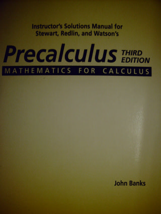 (image for) Precalculus Mathematics for Calculus 3rd Ed Instructor's (TE)(P)