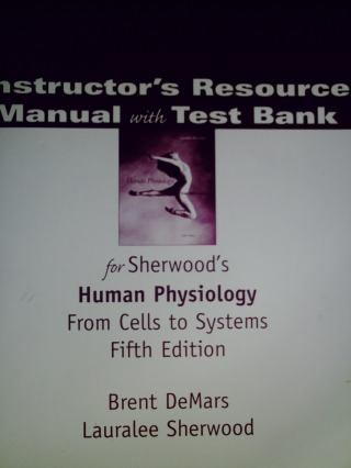 (image for) Sherwood's Human Physiology 5e IRM with Test Bank (TE)(P)
