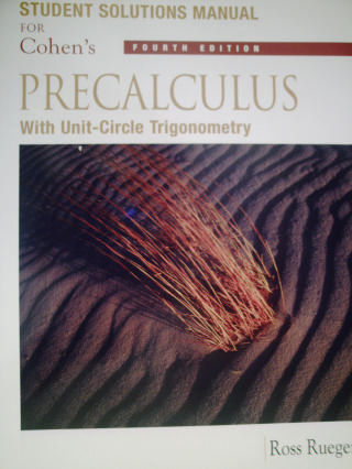 (image for) Student Solutions Manual for Cohen's Precalculus 4e (P)