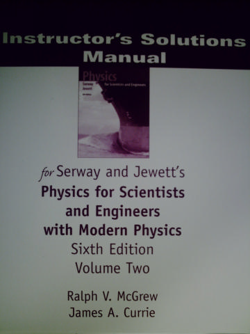 (image for) Physics for Scientists & Engineers 6th Edition Volume 2 ISM (TE)(P)