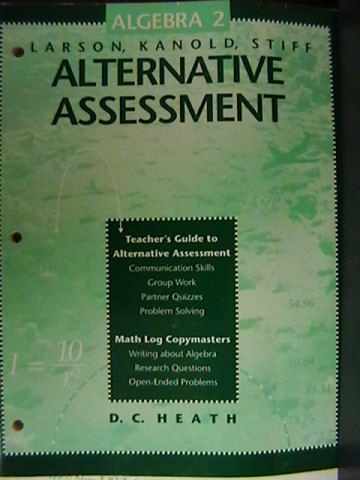 (image for) HEATH ALGEBRA 2 ALTERNATIVE ASSESSMENT (TE)(P)