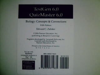 (image for) TestGen 6.0 QuizMaster 6.0 Biology Concepts & Connection 5e (CD)
