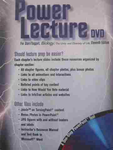 (image for) Biology The Unity & Diversity of Life 11e Power Lecture (DVD) Starr & Taggart