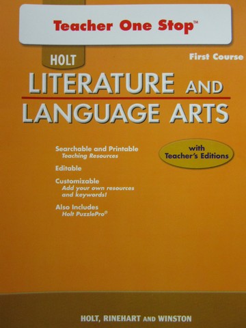 (image for) Holt Literature & Language Arts 1st Cr Teacher One Stop (TE)(CD)